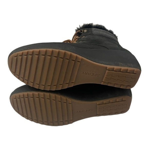 Sperry Luca Peak Waterproof Black Wedge Boots Size 9 - Picture 10 of 11